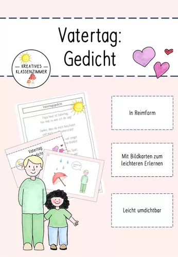 Vatertagsgedicht Danke Dass Du Unterrichtsmaterial Im Fach vatertagsgedicht-danke-dass-du-unterrichtsmaterial-im-fach