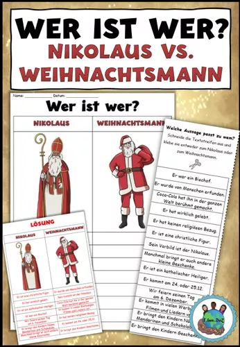 Wer Ist Wer Nikolaus Vs Weihnachtsmann DaZ Deutsch KBW wer-ist-wer-nikolaus-vs-weihnachtsmann-daz-deutsch-kbw