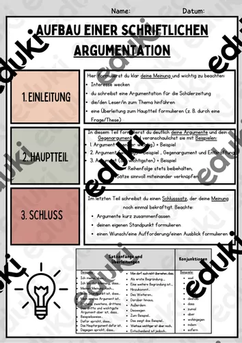 Aufbau Einer Schriftlichen Argumentation Unterrichtsmaterial Im Fach aufbau-einer-schriftlichen-argumentation-unterrichtsmaterial-im-fach