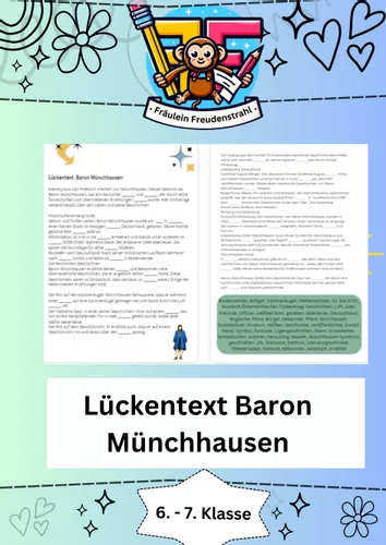 luckentext baron munchhausen Baron Münchhausen Unterrichtsmaterial
Lückentext Baron Münchhausen ?? – Unterrichtsmaterial im Fach Deutsch