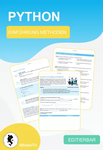 Einführung Methoden mit Python - Komplett vorbereitete Stunde ...