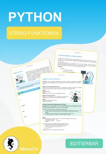 String-Funktionen mit Python - Komplett vorbereitete Stunde ...
