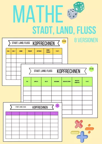 Mathe Stadt Land Fluss 8 Versionen Kopfrechnen Kommunizieren Spiel mathe-stadt-land-fluss-8-versionen-kopfrechnen-kommunizieren-spiel