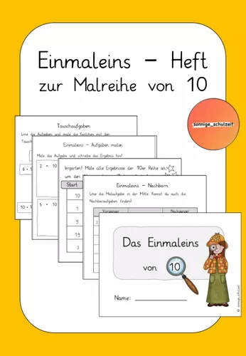 Einmaleins Heft Die Malreihe Von 10 Unter Der Lupe einmaleins-heft-die-malreihe-von-10-unter-der-lupe