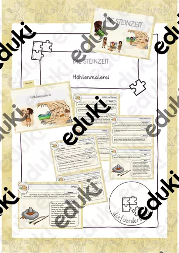 hohlenmalerei in der steinzeit kartei Höhlenmalerei Unterrichtsmaterial
Höhlenmalerei in der Steinzeit Kartei – Unterrichtsmaterial im Fach