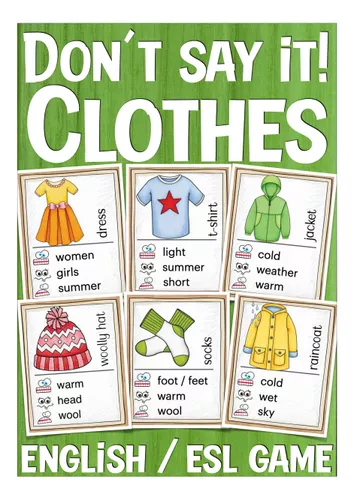 Imagenes de ropa en ingles hotsell