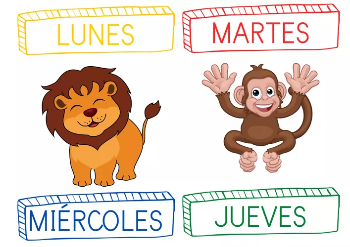 DIAS DE LA SEMANA Y CARTELES PARA NOMBRES PERCHAS Material De La Dias de la semana y carteles para nombres perchas material de la