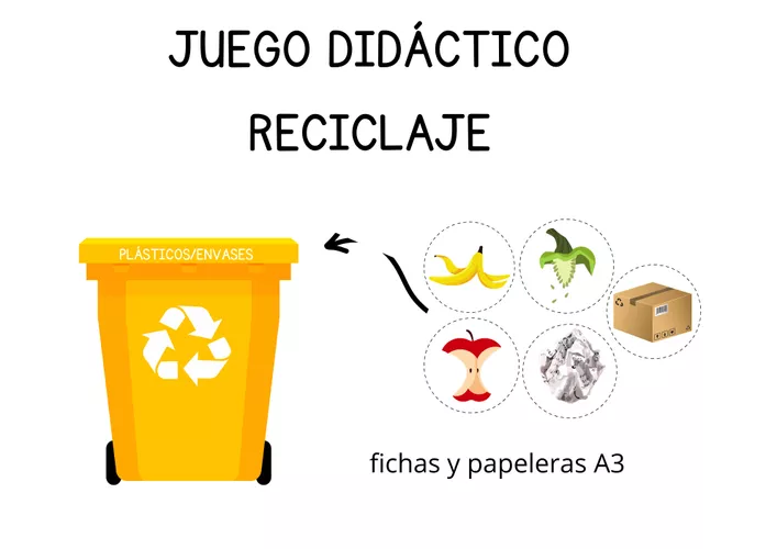 Juego didactico en material top reciclable