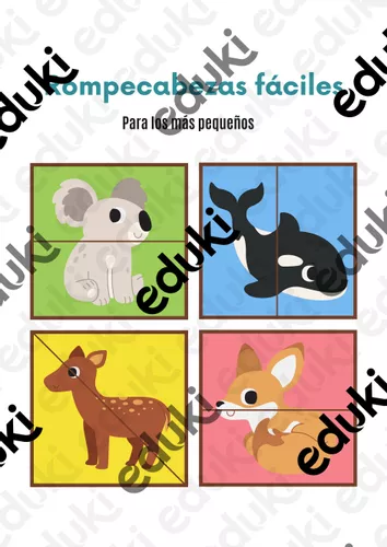 Rompecabezas de dos piezas para niños on sale