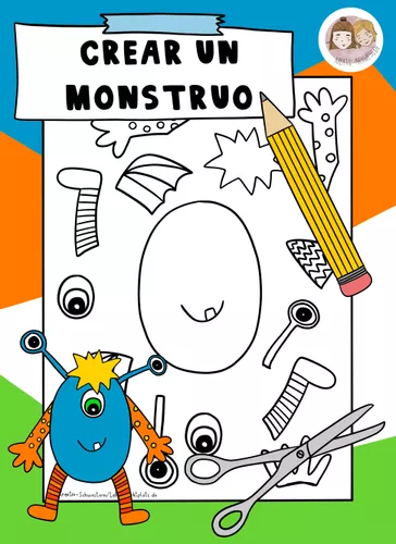  Hacer manualidades con los niños  crear un monstruo