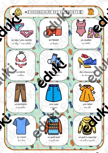 Vêtements best sale en français