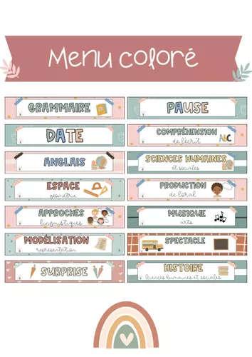 tiquettes Menu Du Jour Color Ressource P dagogique Pour Ton tiquettes-menu-du-jour-color-ressource-p-dagogique-pour-ton