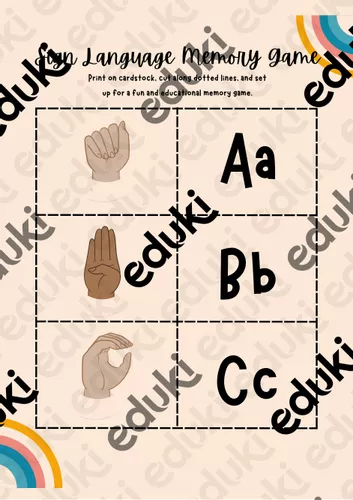 Sign Language Game Abc