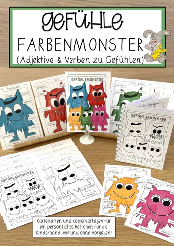 das farbenmonster verben und adjektive als synonyme fur gefuhle Das Farbenmonster Arbeitsblätter
Das Farbenmonster – Verben und Adjektive als Synonyme für Gefühle