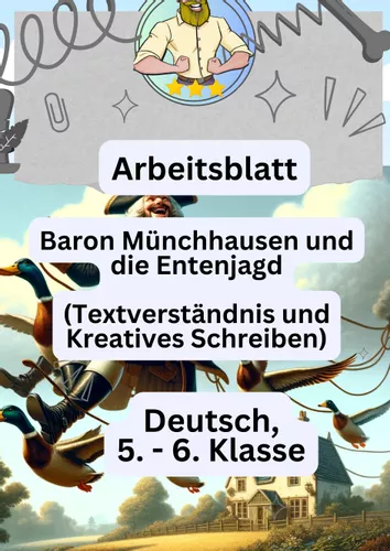 erzahlung lugengeschichte baron munchhausen und entenjagd losungsblatt Baron Münchhausen Unterrichtsmaterial
Erzählung Lügengeschichte – Baron Münchhausen und Entenjagd