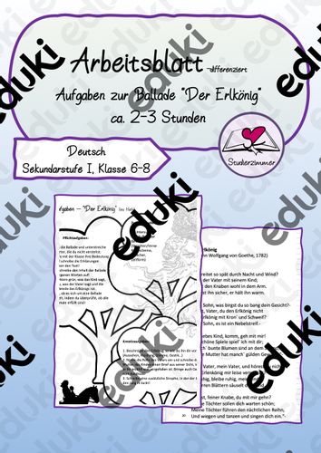 arbeitsblatt goethes der erlkoenig text und aufgaben fuer 2 3 stunden differenziert Erlkönig Inhaltsangabe Arbeitsblatt
Arbeitsblatt "Goethes Der Erlkönig" Text und Aufgaben für 2 3