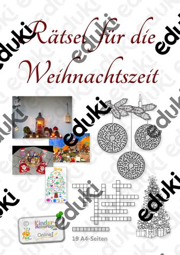 Weihnachtsrätsel – 19 Rätselseiten für die Advents- und Weihnachtszeit