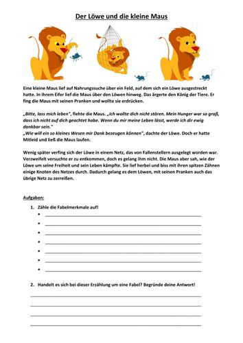 arbeitsblaetter zur fabel der loewe und kleine maus 1 Der Löwe Und Die Maus Arbeitsblatt
Arbeitsblätter zur Fabel "Der Löwe und kleine Maus