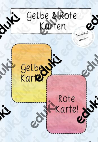 Gelbe und rote Karten – Unterrichtsmaterial im Fach Fachübergreifendes