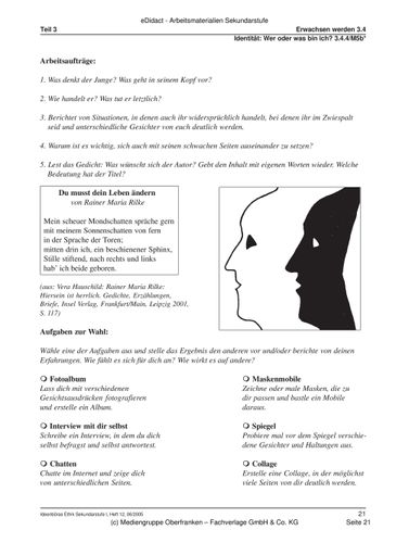 Fremdwahrnehmung unterricht und selbst Selbst und