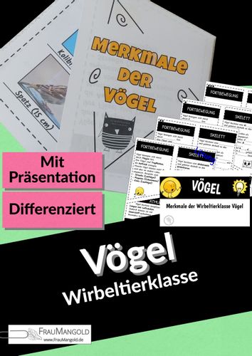 merkmale der wirbeltierklasse voegel arbeitsblatt zum falten Merkmale Vögel Arbeitsblatt
Merkmale der Wirbeltierklasse Vögel Arbeitsblatt zum Falten