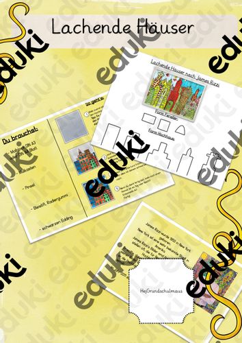 Lachende Häuser nach James Rizzi – Unterrichtsmaterial im Fach Kunst