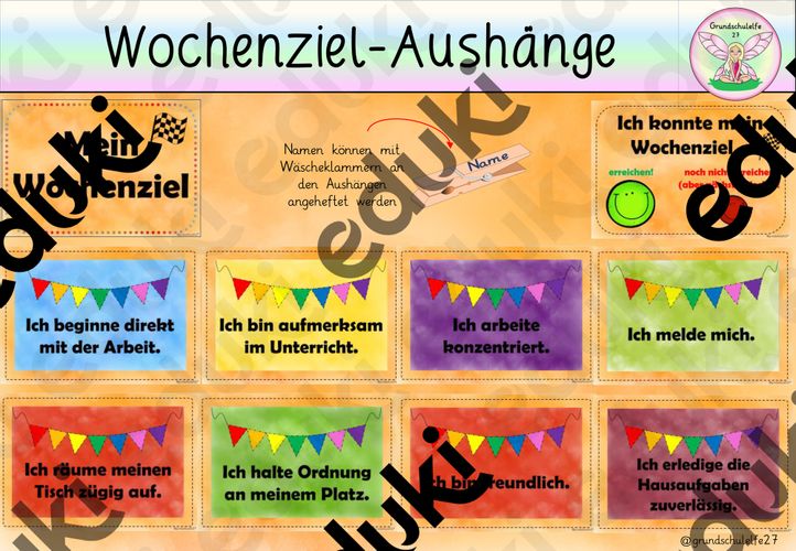 Wochenziele Zum Aufh ngen In Der Klasse Unterrichtsmaterial Im Fach wochenziele-zum-aufh-ngen-in-der-klasse-unterrichtsmaterial-im-fach