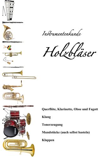 Holzblasinstrumente – Unterrichtsmaterial im Fach Musik