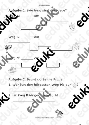 Strecken messen + Textaufgaben dazu – Unterrichtsmaterial im Fach Strecken messen + Textaufgaben dazu – Unterrichtsmaterial im Fach