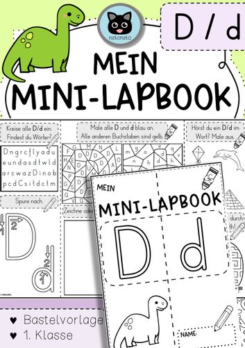 mini lapbook buchstabe d d buchstabeneinfuhrung unterrichtsmaterial im fach deutsch