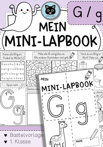 mini lapbook buchstabe g g buchstabeneinfuhrung unterrichtsmaterial im fach deutsch