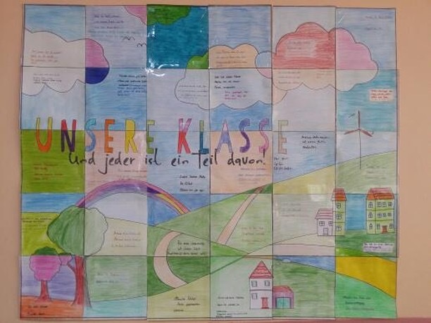 Kollaboratives Klassemzimmerposter zum Thema: "Klassengemeinschaft"