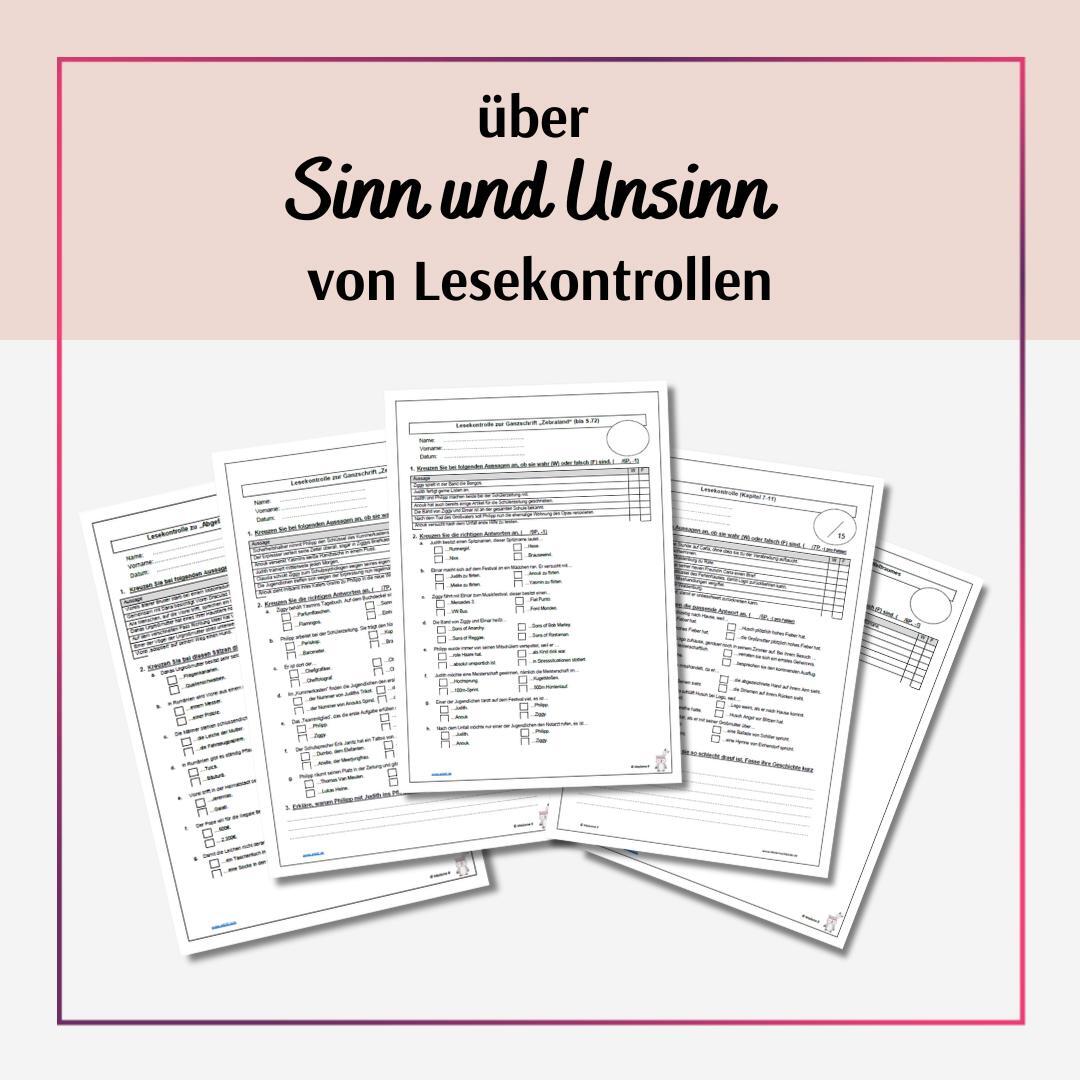 Über Sinn und Unsinn von Lesekontrollen