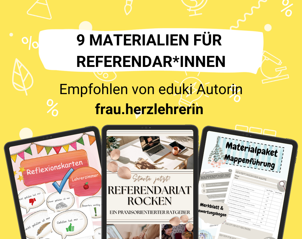 Unsere Autorin frau.herzlehrerin empfiehlt 9 unverzichtbare Materialien für Referendar*innen