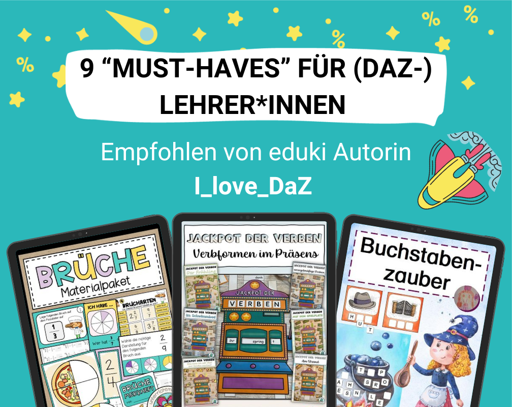 Unsere Autorin I_love_DaZ empfiehlt 9 "Must-Haves" Materialien für (DaZ-) Lehrer*innen