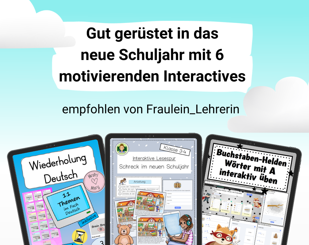 Gut gerüstet in das neue Schuljahr mit Interactives: Fraulein_Lehrerin empfiehlt ihre 6 Lieblingsinteractives