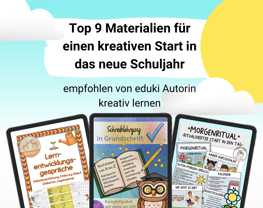 Kreativ lernen empfiehlt ihre Top 9 Materialien für einen tollen Start in das neue Schuljahr