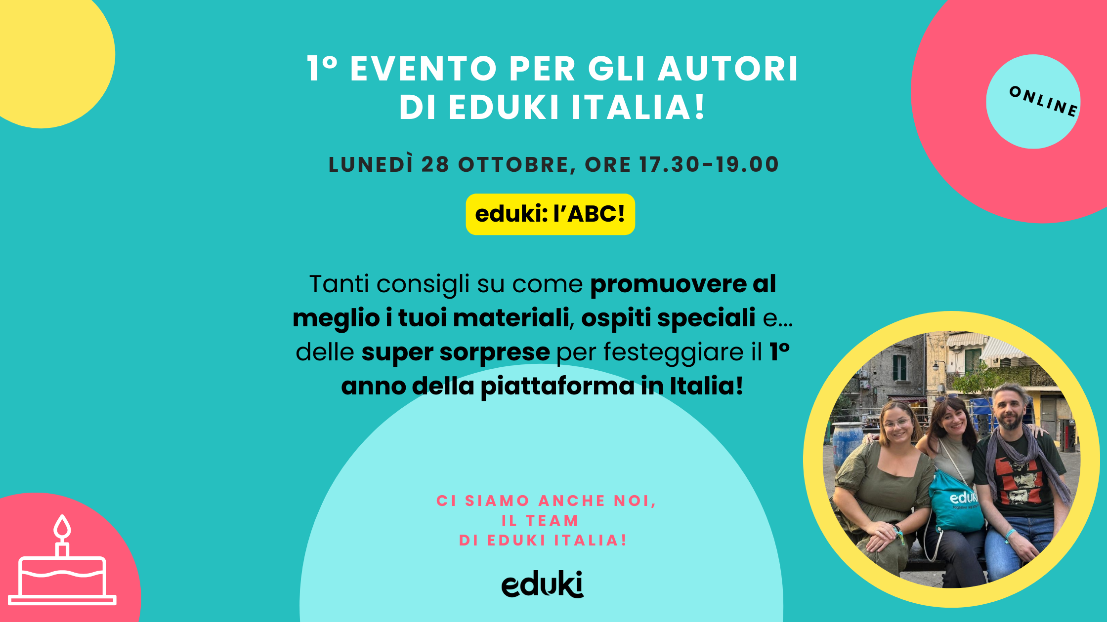 🩵 1° evento PER gli autori di eduki italia! 🥳