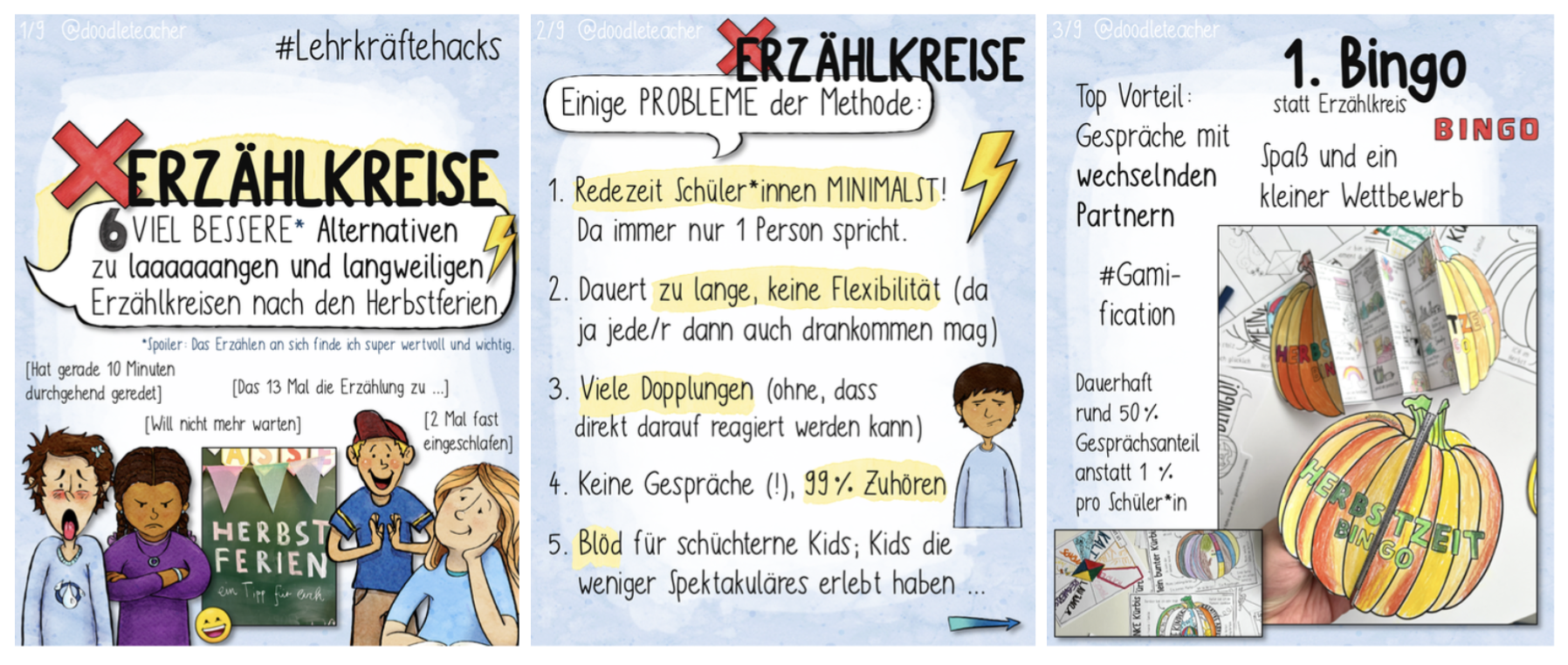 Herbstferien 🏫🍂 6 Bessere Alternativen zum Erzählkreis