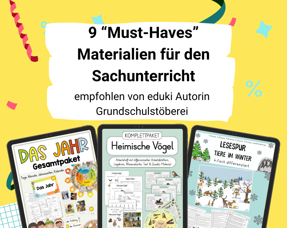 Unsere Autorin Grundschulstöberei empfiehlt 9 Must-Haves für den Sachunterricht