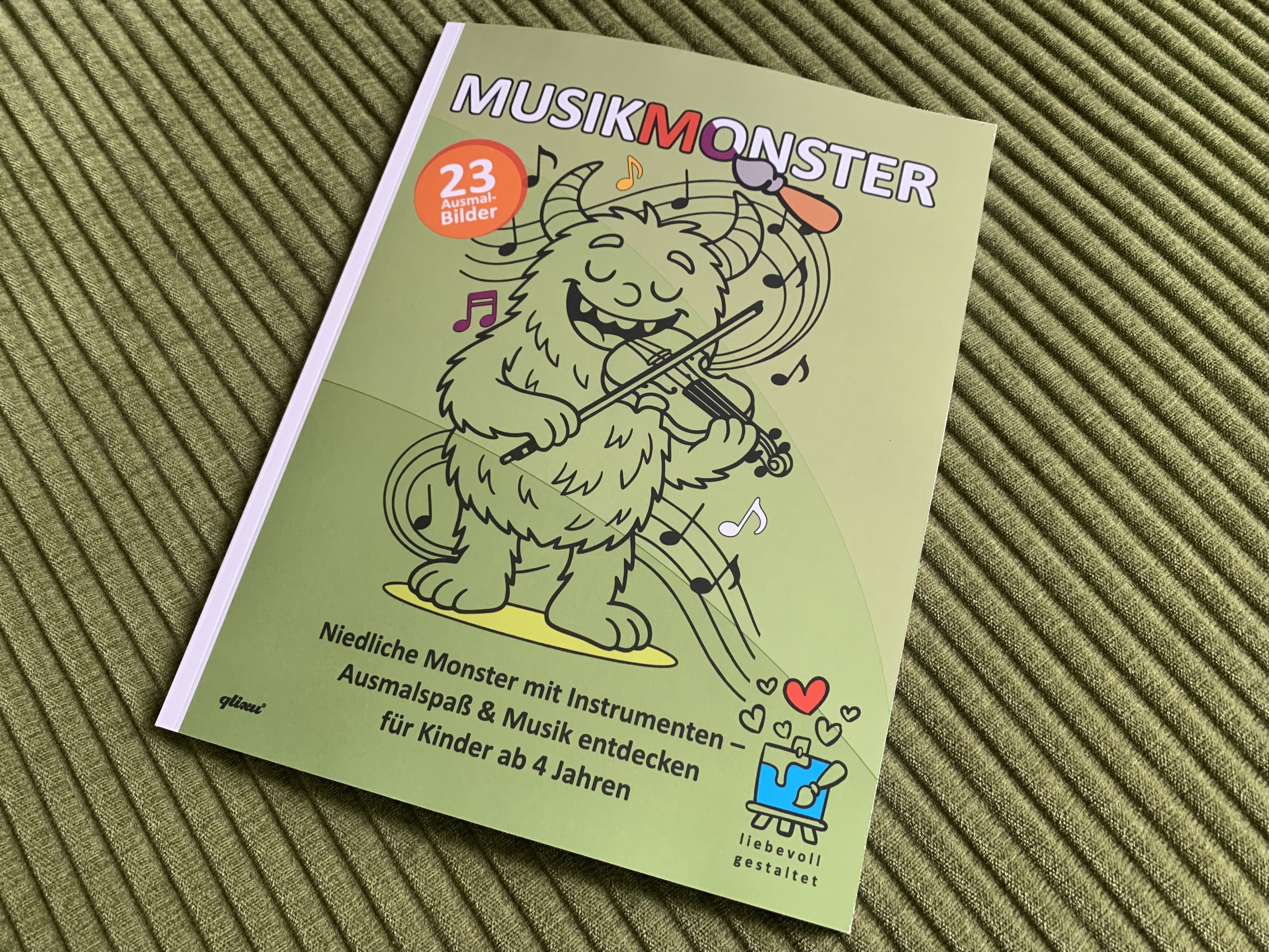 Musikmonster – Musikinstrumente spielerisch entdecken mit einem Ausmalbuch