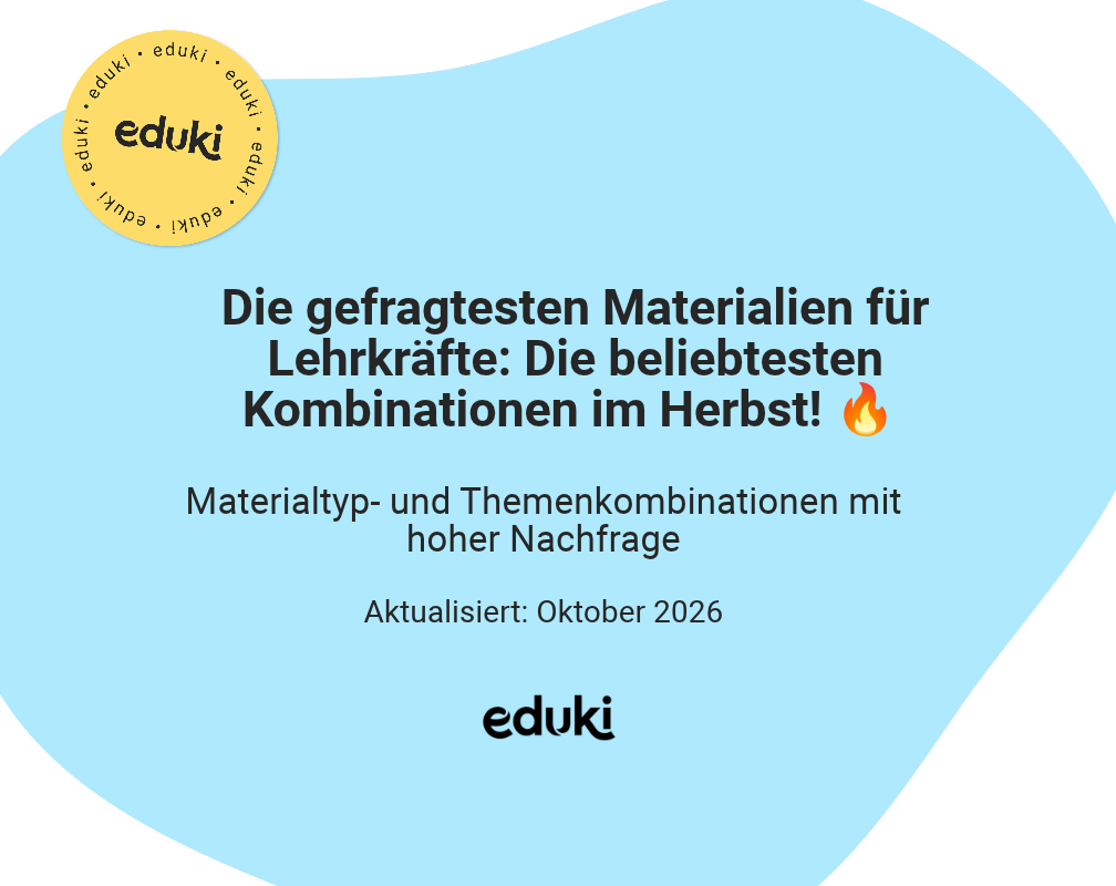 Die Materialien, nach denen Lehrkräfte gerade suchen: Die gefragtesten Kombinationen im Herbst!