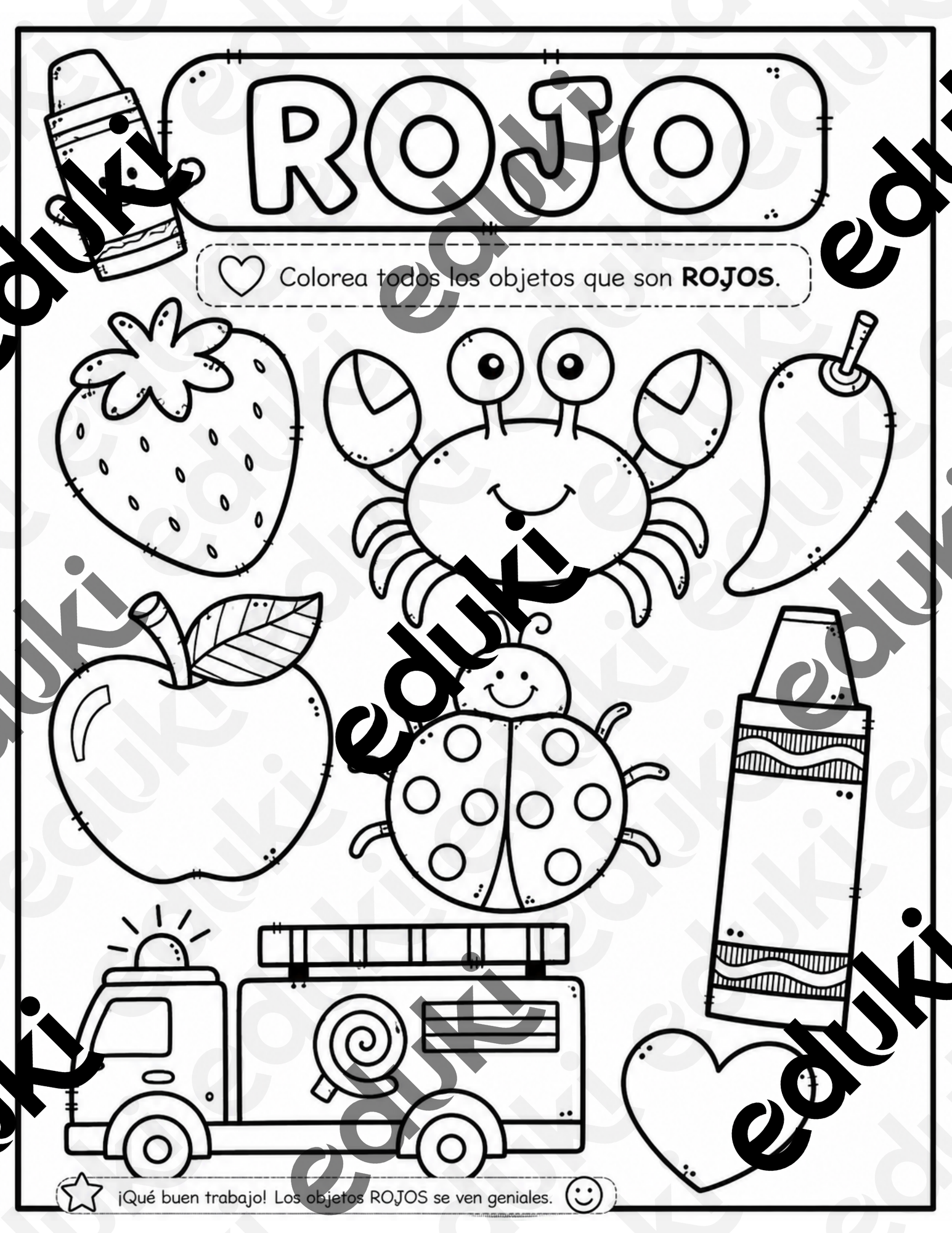 HOJAS DE TRABAJO DE COLORES PARA PREESCOLAR - material de la siguiente ...