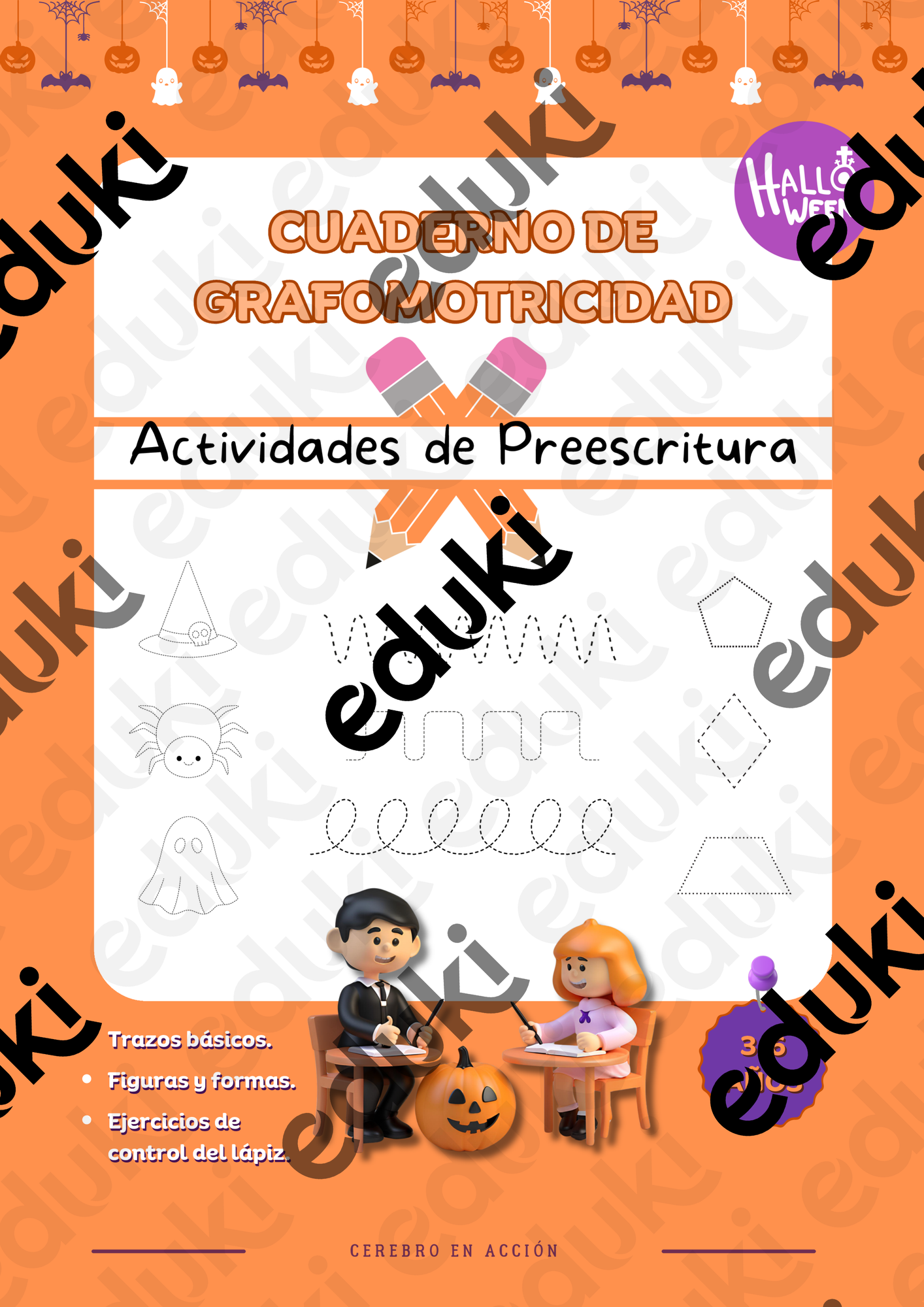 A4 HALLOWEEN Grafomotricidad + DIPLOMA - material de la siguiente ...