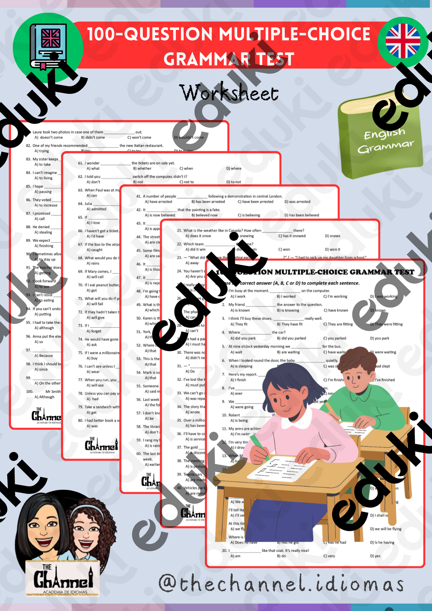 100-QUESTION MULTIPLE-CHOICE GRAMMAR TEST - material de la siguiente ...