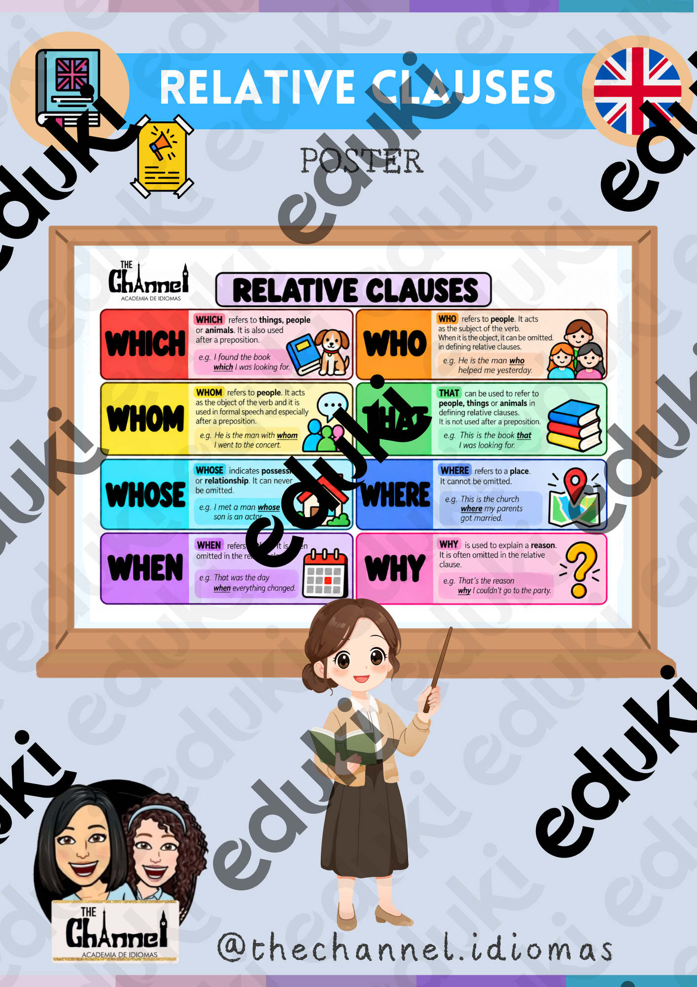 RELATIVE CLAUSES – Grammar Poster - material de la siguiente asignatura ...