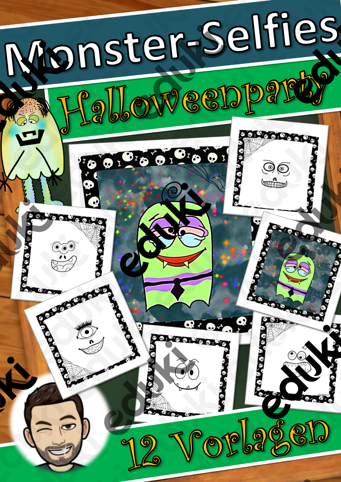 Monsterselfies Kunst, Halloween, Vertretung