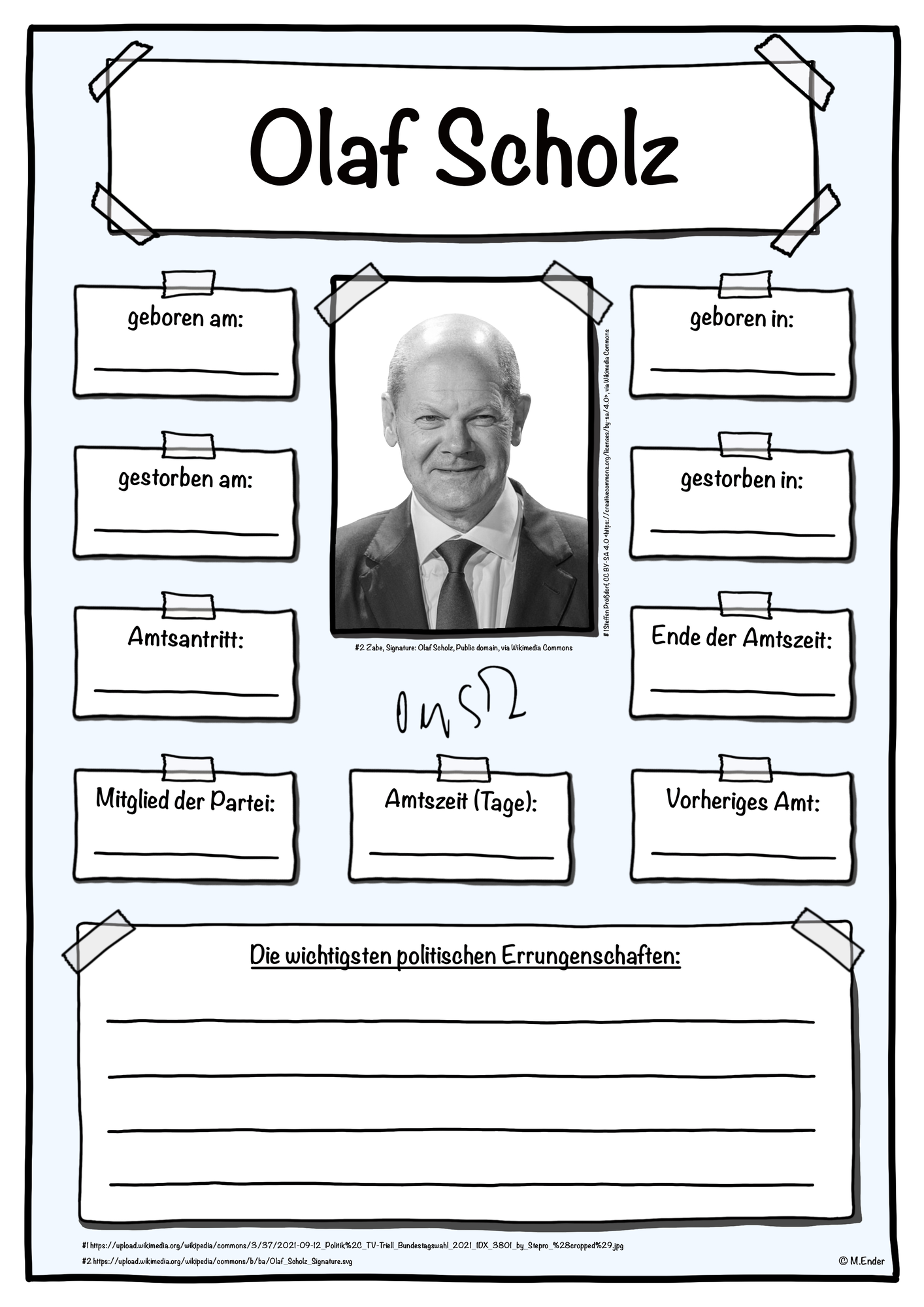 Steckbrief Bundeskanzler (Olaf Scholz)