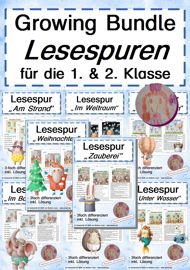 Growing Bundle: Lesespuren für die 1. und 2. Klasse