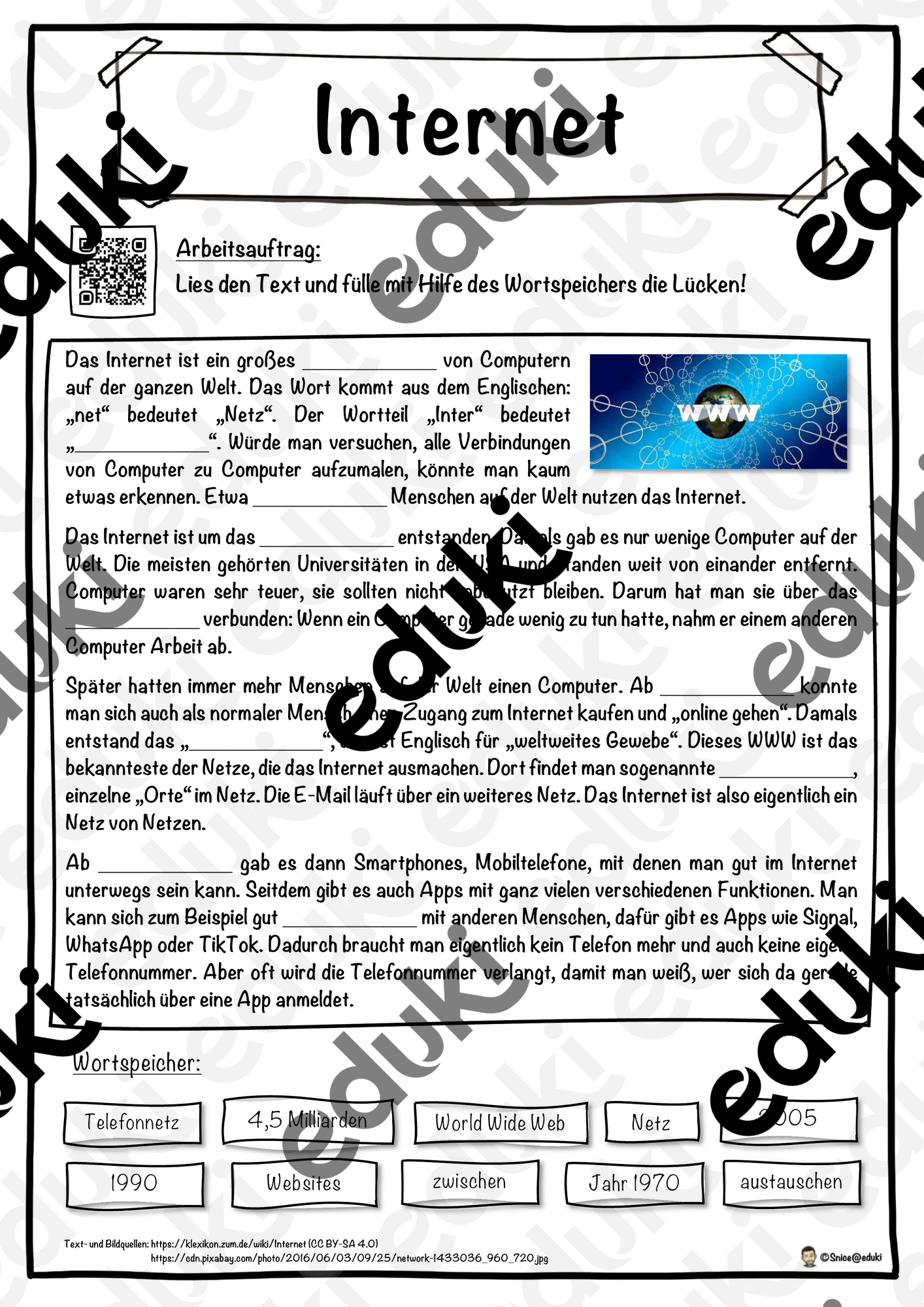 Internet im Unterricht: Sachwissen, Arbeitsblätter und praxisnahe Methoden für